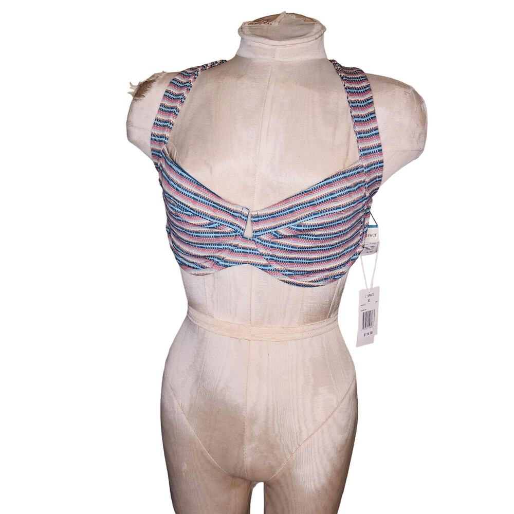 l*space Multicolor Striped One-Piece Swimsuit